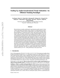 Scaling Up Audio-Synchronized Visual Animation: An Efficient Training Paradigm