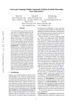 Can Large Language Models Adequately Perform Symbolic Reasoning Over Time Series?