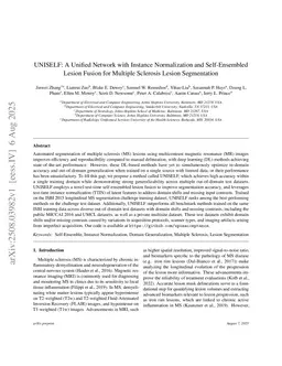 UNISELF: A Unified Network with Instance Normalization and Self-Ensembled Lesion Fusion for Multiple Sclerosis Lesion Segmentation