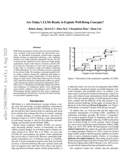 Are Today's LLMs Ready to Explain Well-Being Concepts?