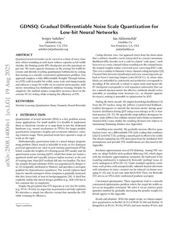 GDNSQ: Gradual Differentiable Noise Scale Quantization for Low-bit Neural Networks