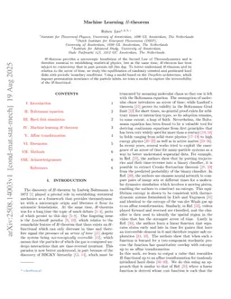Machine Learning H-theorem