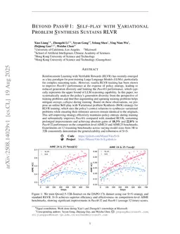 Beyond Pass@1: Self-Play with Variational Problem Synthesis Sustains RLVR