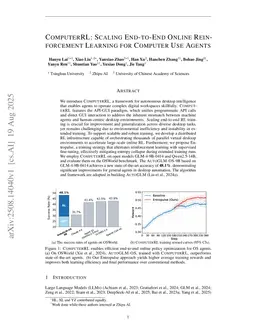 ComputerRL: Scaling End-to-End Online Reinforcement Learning for Computer Use Agents
