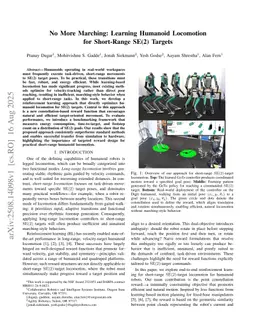No More Marching: Learning Humanoid Locomotion for Short-Range SE(2) Targets
