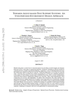 Towards Agent-based Test Support Systems: An Unsupervised Environment Design Approach
