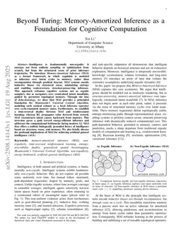 Beyond Turing: Memory-Amortized Inference as a Foundation for Cognitive Computation