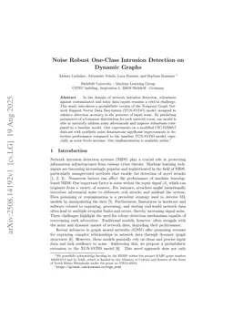 Noise Robust One-Class Intrusion Detection on Dynamic Graphs