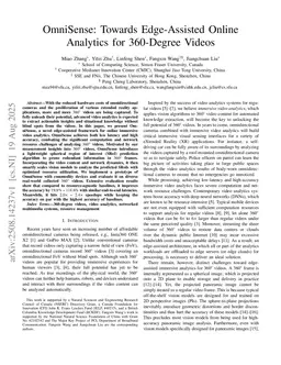 OmniSense: Towards Edge-Assisted Online Analytics for 360-Degree Videos