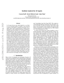 Incident Analysis for AI Agents