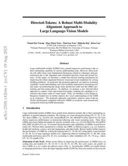 Directed-Tokens: A Robust Multi-Modality Alignment Approach to Large Language-Vision Models