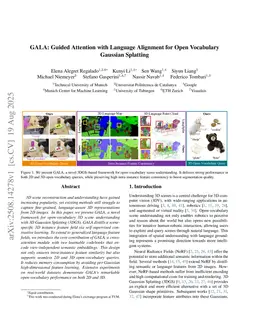 GALA: Guided Attention with Language Alignment for Open Vocabulary Gaussian Splatting