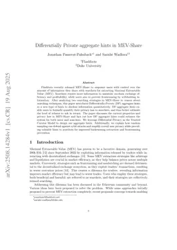 Differentially Private aggregate hints in mev-share