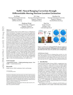 NeRC: Neural Ranging Correction through Differentiable Moving Horizon Location Estimation