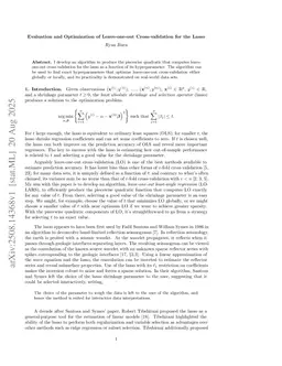 Evaluation and Optimization of Leave-one-out Cross-validation for the Lasso