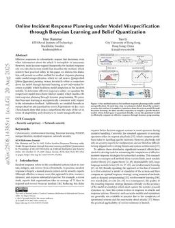 Online Incident Response Planning under Model Misspecification through Bayesian Learning and Belief Quantization