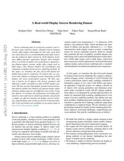 A Real-world Display Inverse Rendering Dataset