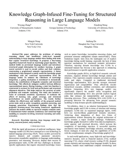 Knowledge Graph-Infused Fine-Tuning for Structured Reasoning in Large Language Models