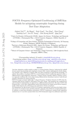 FOCUS: Frequency-Optimized Conditioning of DiffUSion Models for mitigating catastrophic forgetting during Test-Time Adaptation
