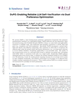 DuPO: Enabling Reliable LLM Self-Verification via Dual Preference Optimization