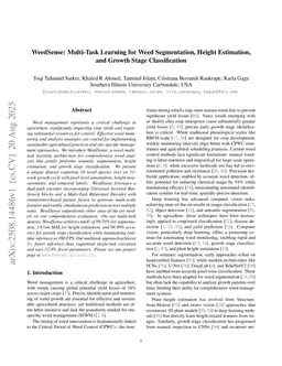 WeedSense: Multi-Task Learning for Weed Segmentation, Height Estimation, and Growth Stage Classification