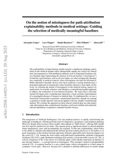 On the notion of missingness for path attribution explainability methods in medical settings: Guiding the selection of medically meaningful baselines