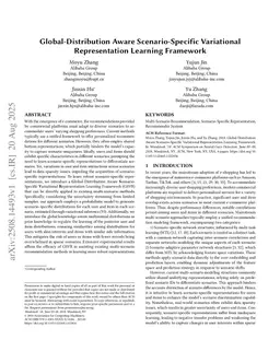 Global-Distribution Aware Scenario-Specific Variational Representation Learning Framework