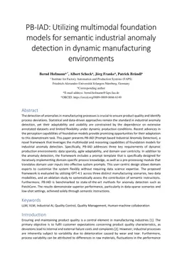 PB-IAD: Utilizing multimodal foundation models for semantic industrial anomaly detection in dynamic manufacturing environments
