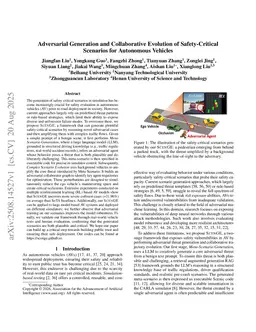 Adversarial Generation and Collaborative Evolution of Safety-Critical Scenarios for Autonomous Vehicles