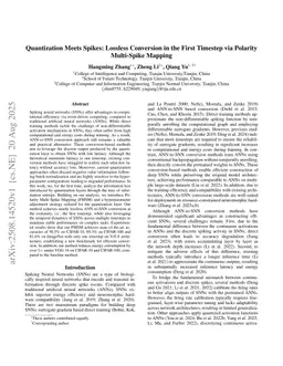 Quantization Meets Spikes: Lossless Conversion in the First Timestep via Polarity Multi-Spike Mapping