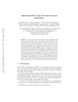 Improving OCR using internal document redundancy
