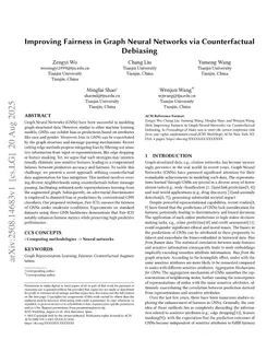 Improving Fairness in Graph Neural Networks via Counterfactual Debiasing