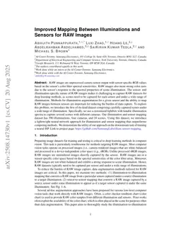 Improved Mapping Between Illuminations and Sensors for RAW Images