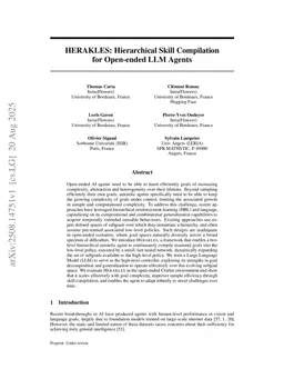HERAKLES: Hierarchical Skill Compilation for Open-ended LLM Agents