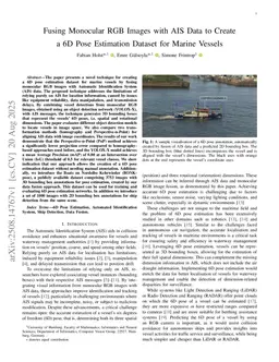 Fusing Monocular RGB Images with AIS Data to Create a 6D Pose Estimation Dataset for Marine Vessels