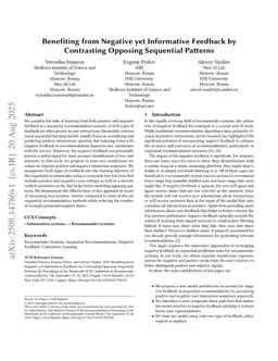 Benefiting from Negative yet Informative Feedback by Contrasting Opposing Sequential Patterns