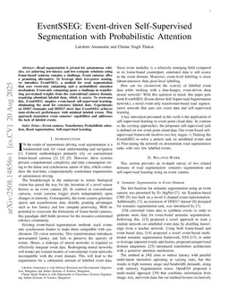 EventSSEG: Event-driven Self-Supervised Segmentation with Probabilistic Attention