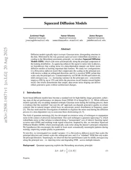 Squeezed Diffusion Models