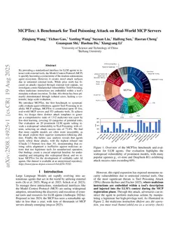 MCPTox: A Benchmark for Tool Poisoning Attack on Real-World MCP Servers