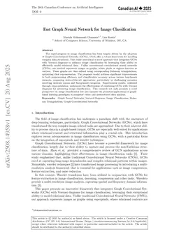 Fast Graph Neural Network for Image Classification