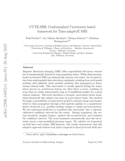 CUTE-MRI: Conformalized Uncertainty-based framework for Time-adaptivE MRI