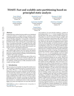 TOAST: Fast and scalable auto-partitioning based on principled static analysis