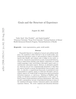 Goals and the Structure of Experience