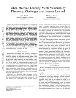 When Machine Learning Meets Vulnerability Discovery: Challenges and Lessons Learned