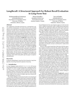 LongRecall: A Structured Approach for Robust Recall Evaluation in Long-Form Text