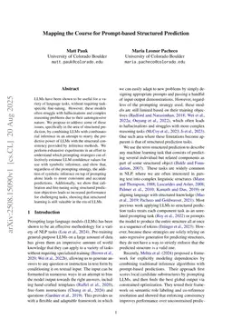Mapping the Course for Prompt-based Structured Prediction