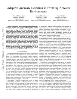 Adaptive Anomaly Detection in Evolving Network Environments
