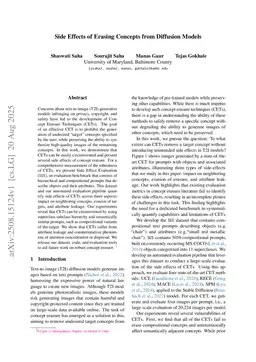 Side Effects of Erasing Concepts from Diffusion Models