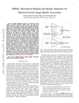 HiRQA: Hierarchical Ranking and Quality Alignment for Opinion-Unaware Image Quality Assessment