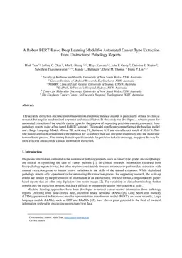 A Robust BERT-Based Deep Learning Model for Automated Cancer Type Extraction from Unstructured Pathology Reports